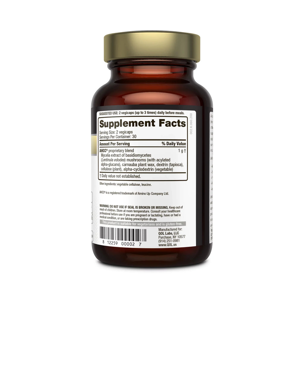 AHCC –500mg of AHCC per – , , & –60