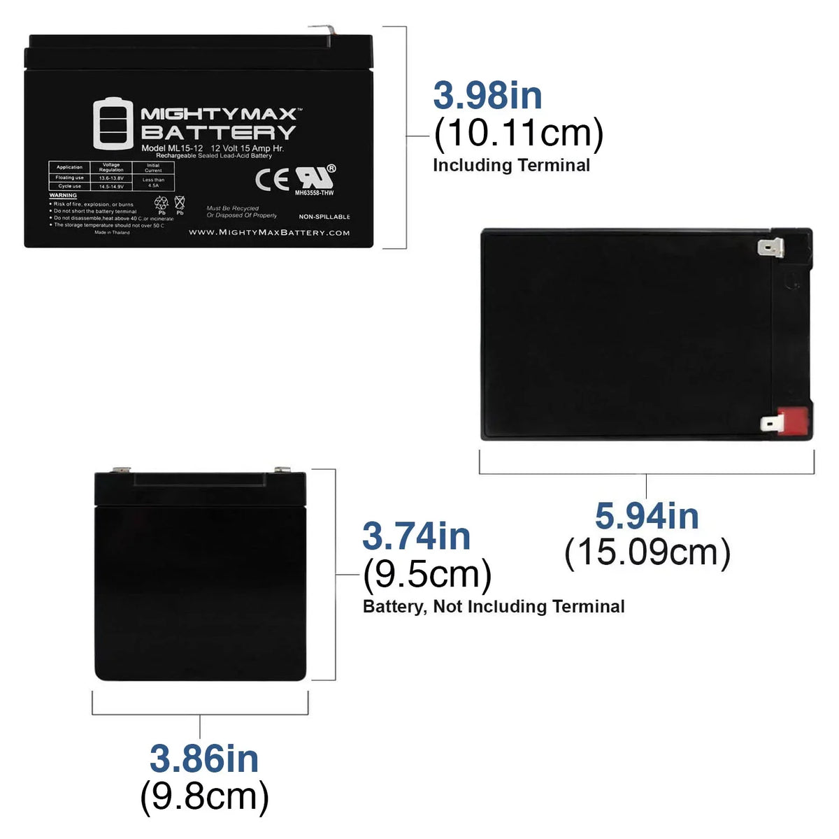 12V 15AH for EVO 500W - 4