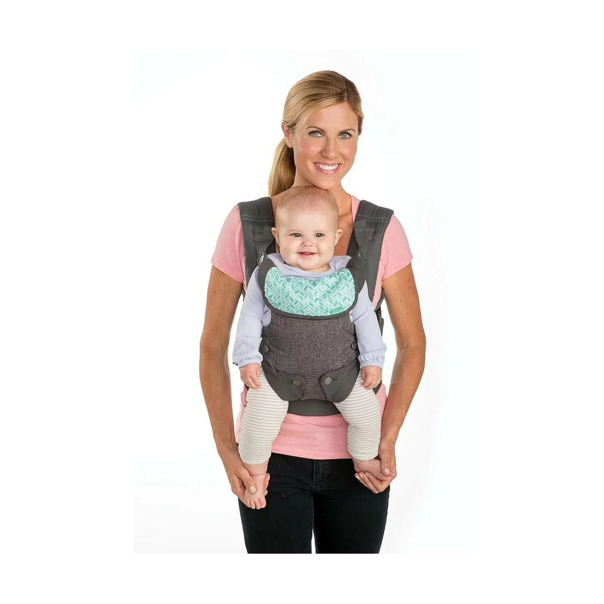 4-in-1 - , convertible, face-in and face-out front and back carry for newborns and older babies 8-32 lbs