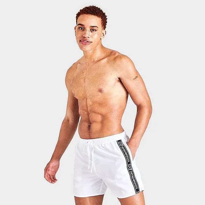 MEN' EMPORIO ARMANI EA7 TAPED SWIM SHORTS