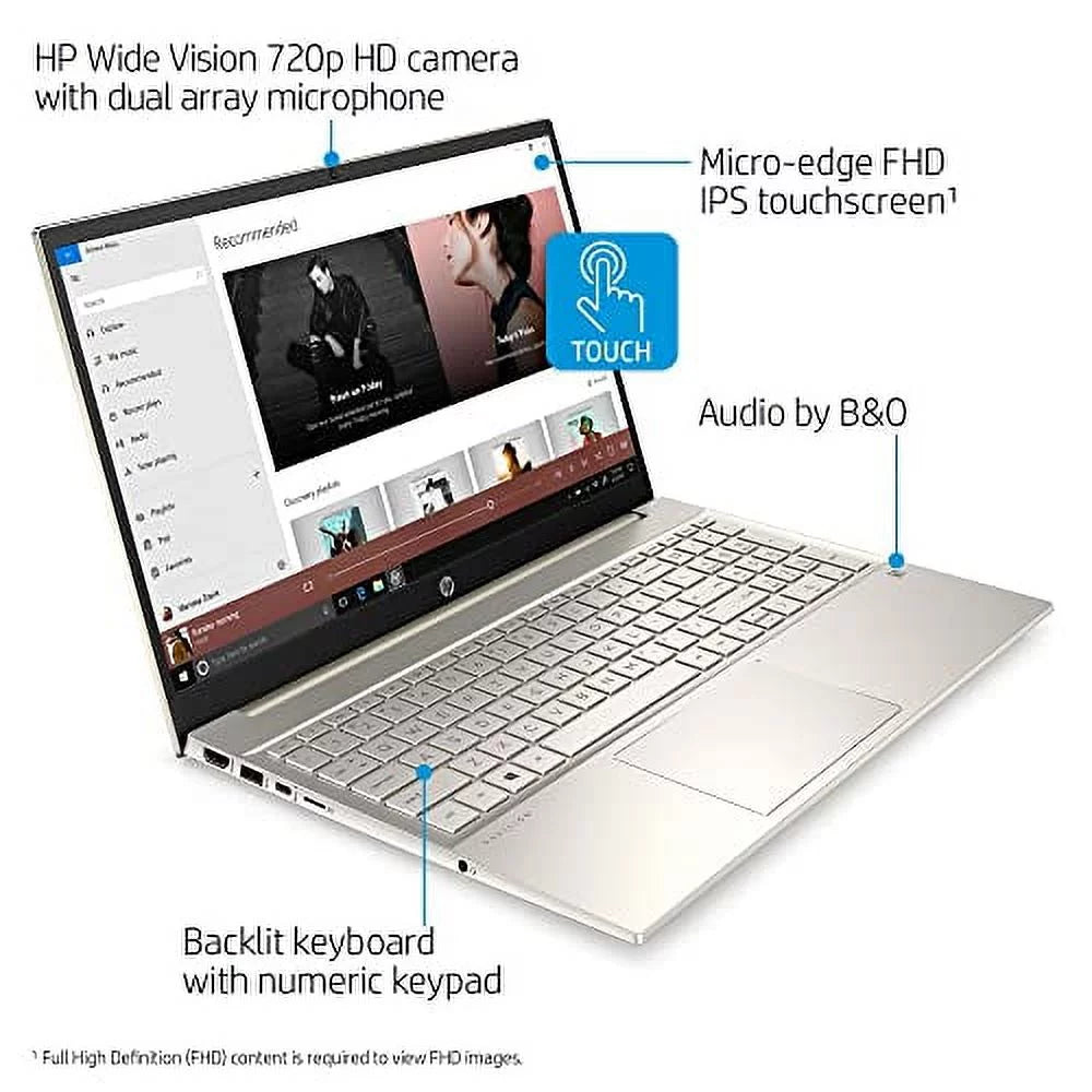 2022 HP 15.6" FHD 11th i7-1165G7 16GB DDR4 512GB NVMe SSD HDMI USB- WiFi-6 10 w/ RATZK 32GB USB