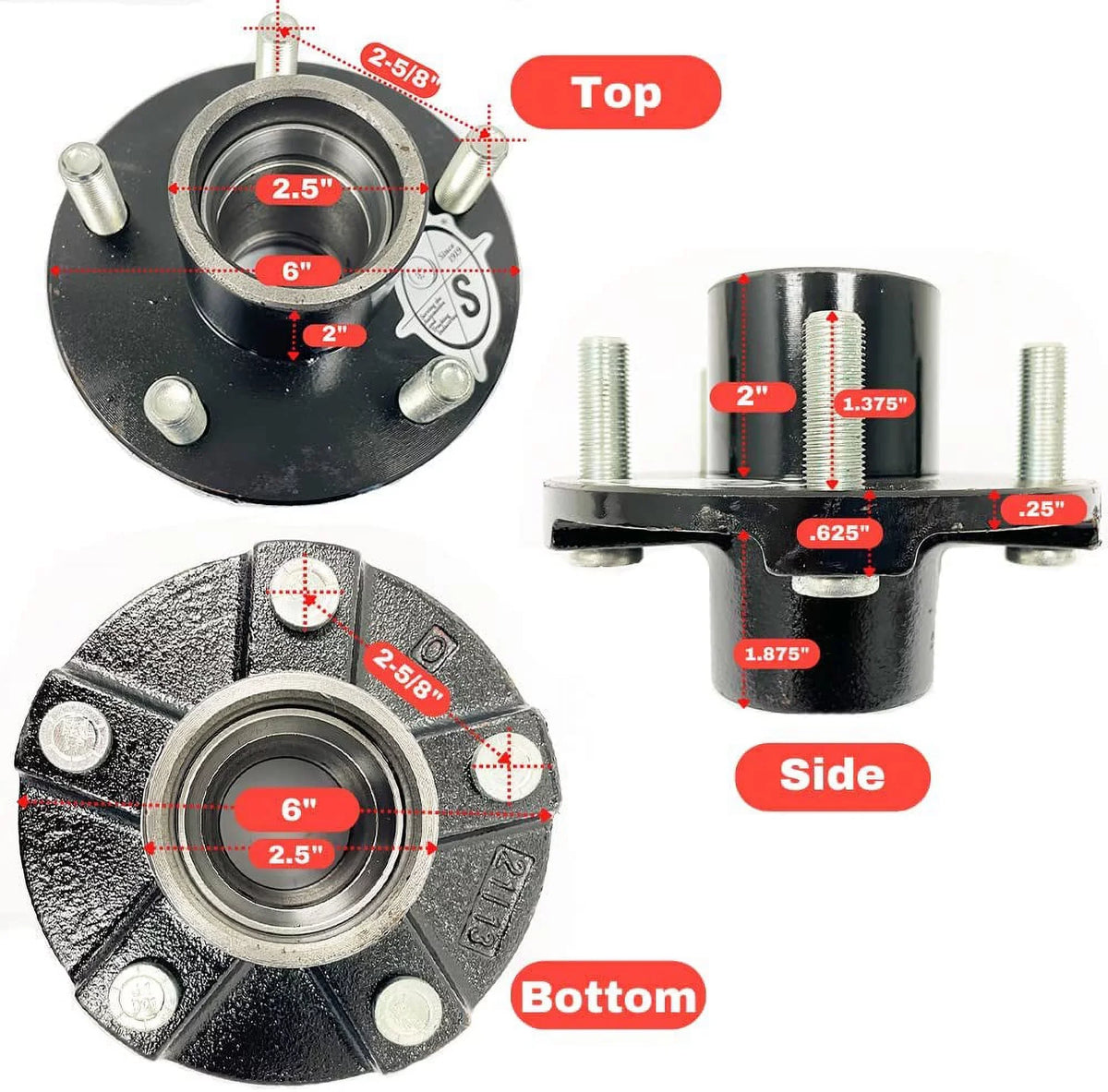 SOUTHWEST WHEEL 2- 2,000 lbs with 5-4.5"