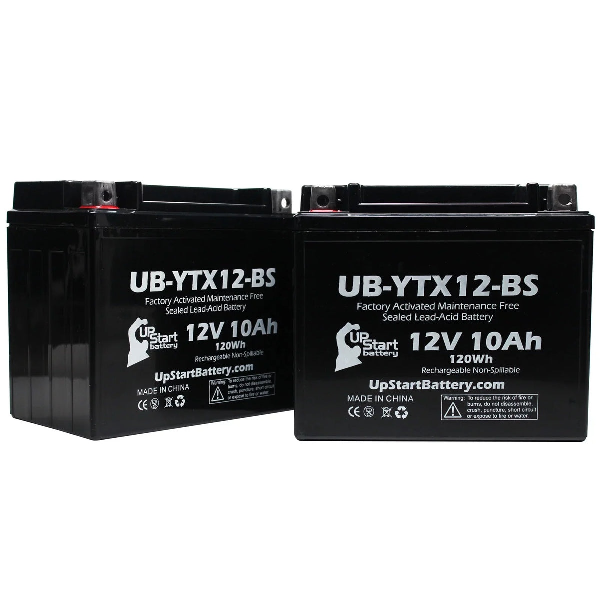 2- UpStart 2009 TRX250 TE, TM, FourTrax 250 CC , , ATV - 12V, 10Ah, UB-YTX12-BS