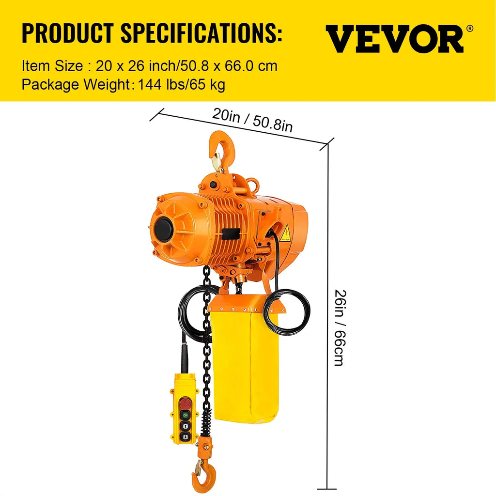 VEVOR 1 , 2200LBS/10FT with , G80, with 110V for , and