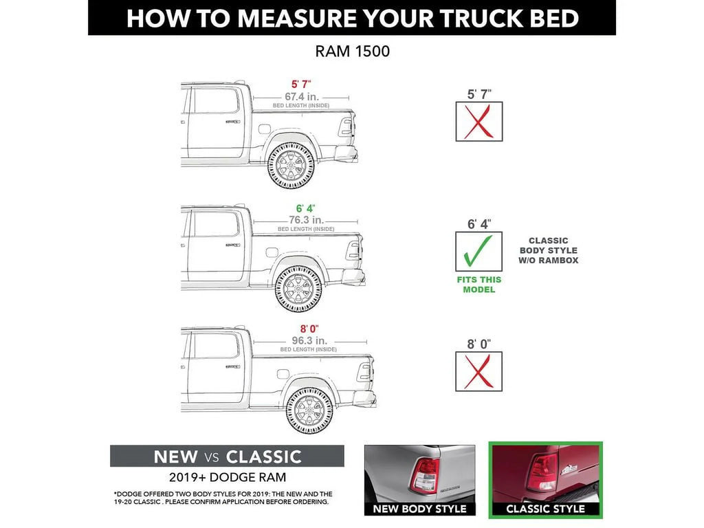 BAK by RealTruck X4s | 80213 | with 2009 - 2018, 2019 - 2021 1500, 2010-21 2500/3500 6' 4" (76.3")