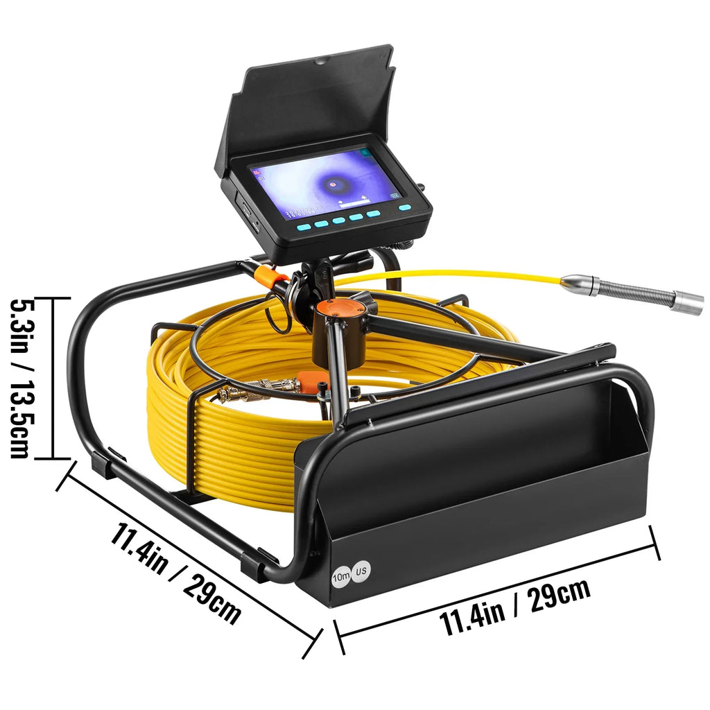 SKYSHALO 32.8FT 4.3 in. TFT LCD IP68 with 6PCS LEDs 8500MAH , DVR 10M