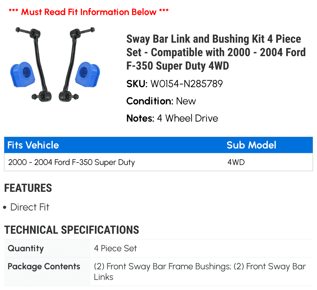 and 4 - with 2000 - 2004 -350 4WD 2001 2002 2003