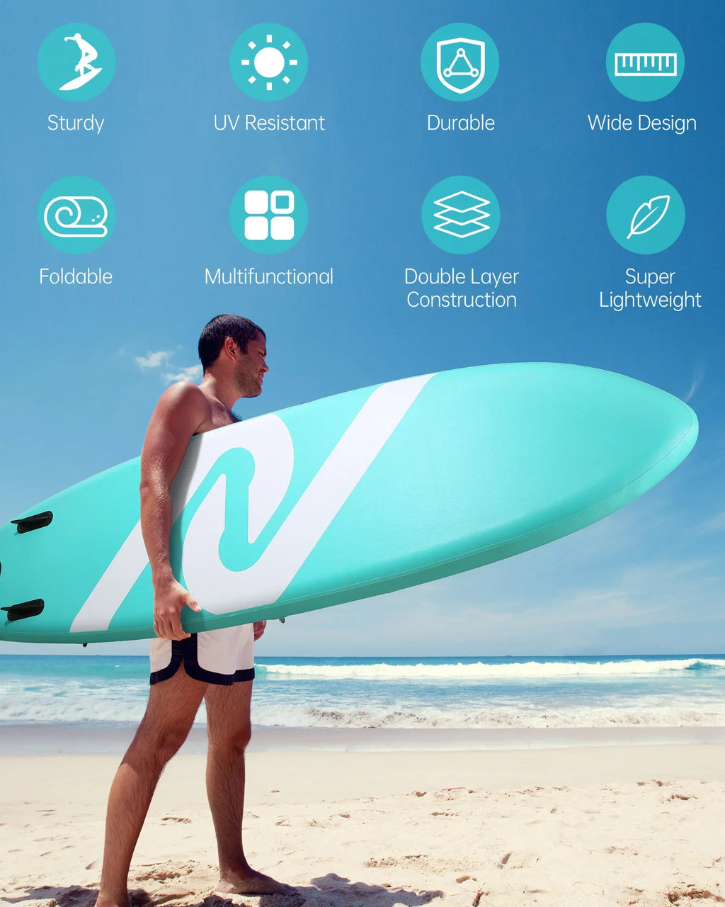 SUP with 120"x30"x6" for &