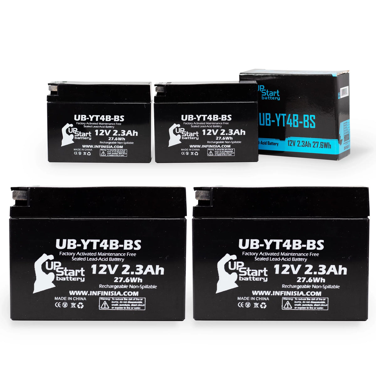 4- UpStart for 2010 SR400 (FI) 400CC , , - 12V, 2.3Ah, UB-YT4B-BS