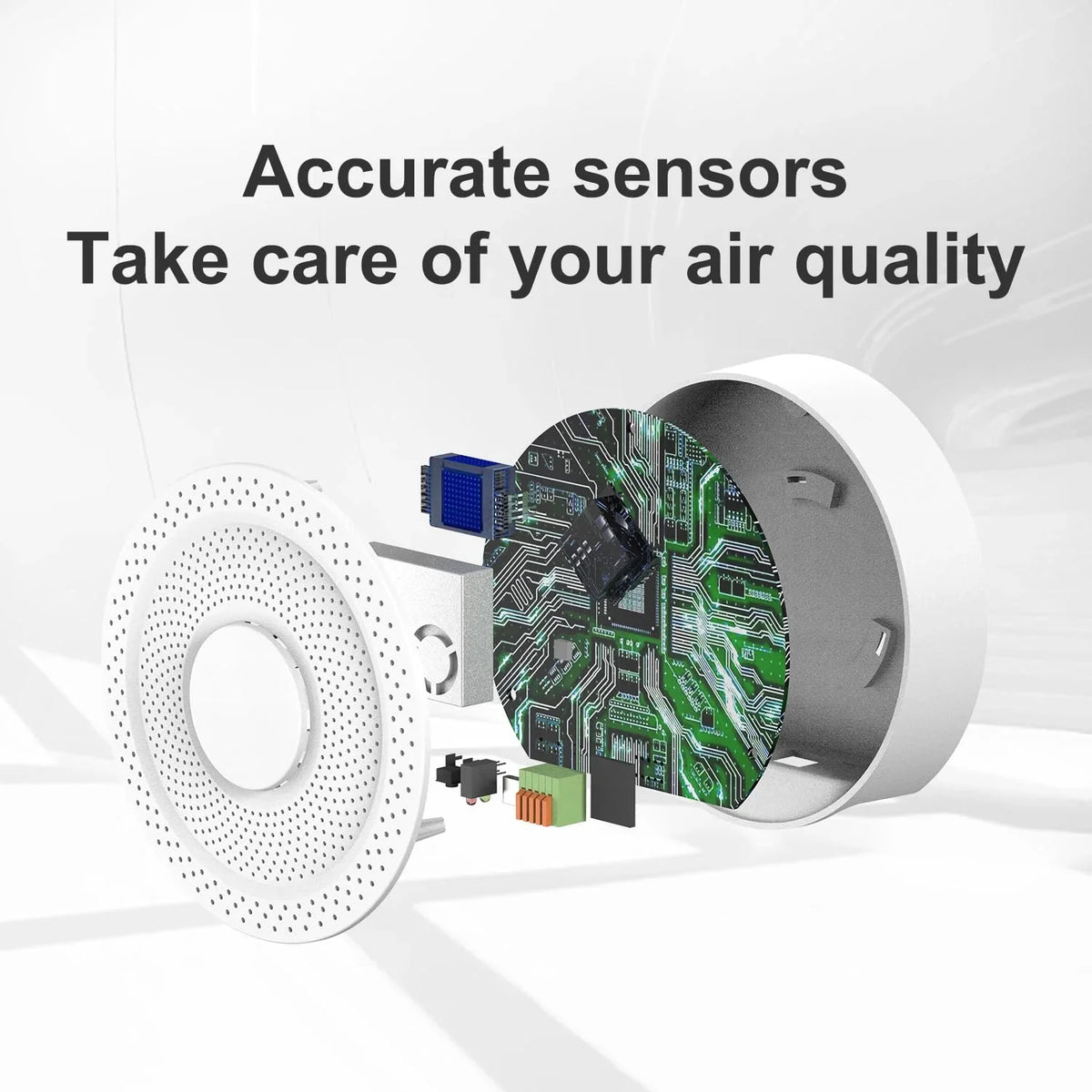 UbiBot AQS1 9-in-1 - PM1/2.5/10, TVOC, CO2/CO2e, & , , WiFi/RS485/LAN