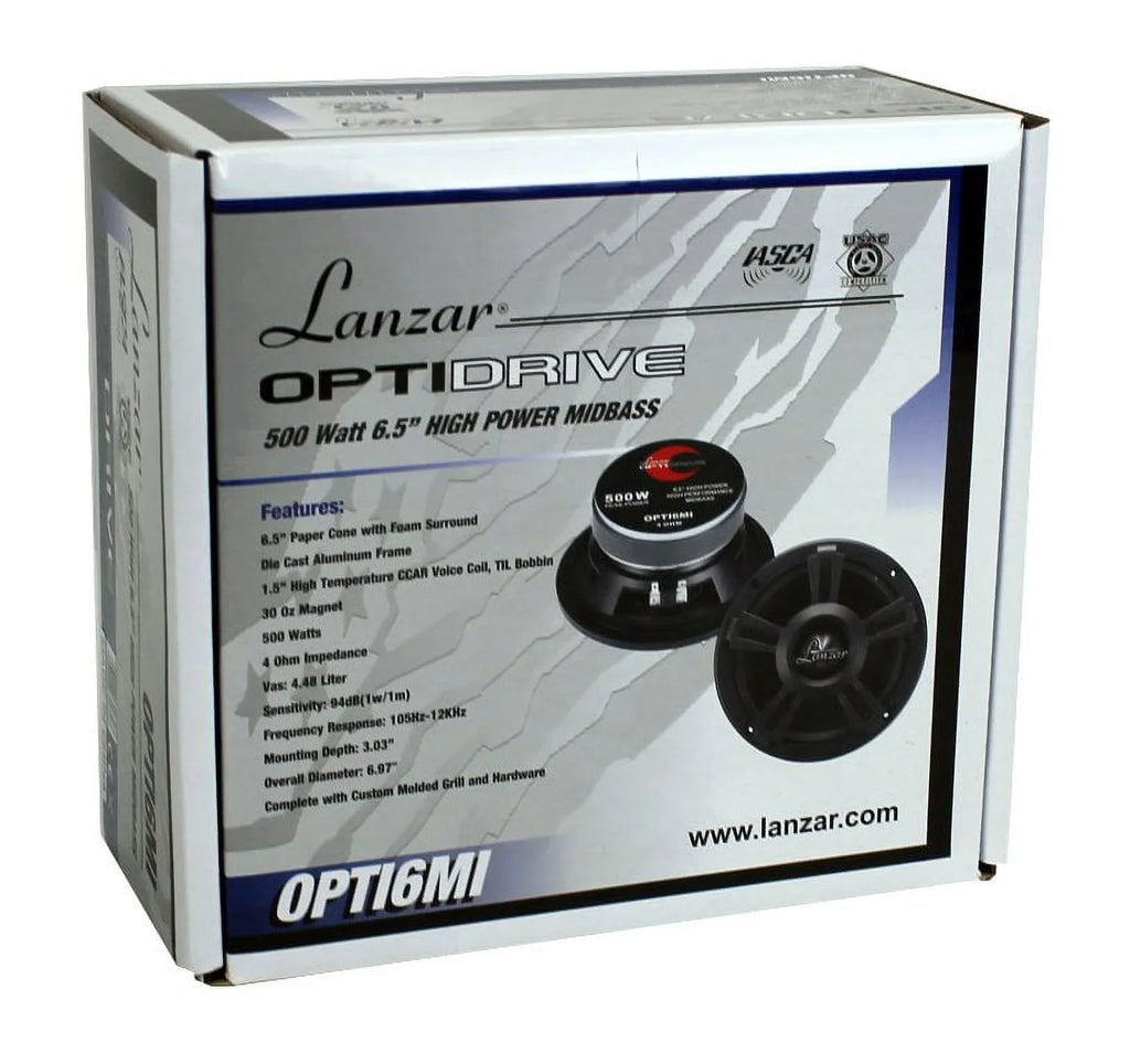 LANZAR OPTI6MI 6.5" 500W bass