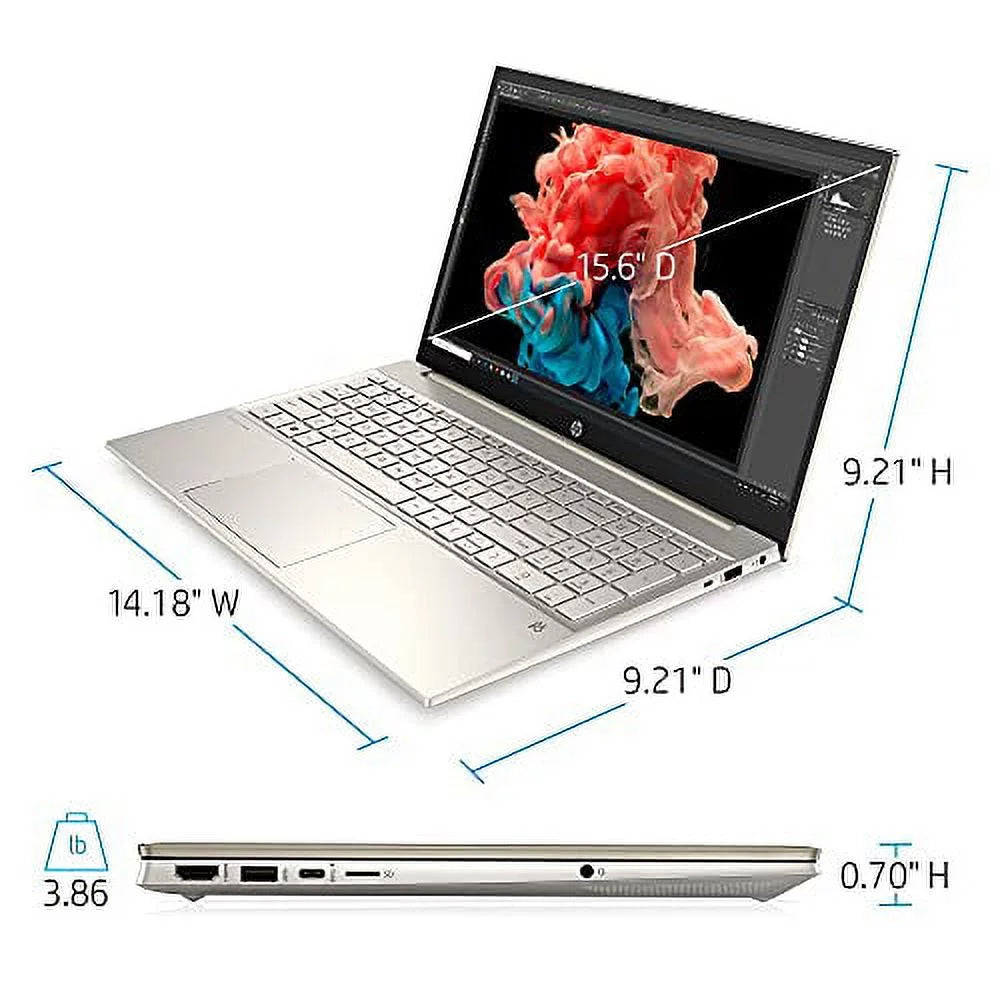 2022 HP 15.6" FHD 11th i7-1165G7 16GB DDR4 512GB NVMe SSD HDMI USB- WiFi-6 10 w/ RATZK 32GB USB