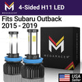 4 H11 H9 H8 LED 6000K 12V 60W 10000LM 2015 2016 2017 2018 2019 15 16 17 18 19 /