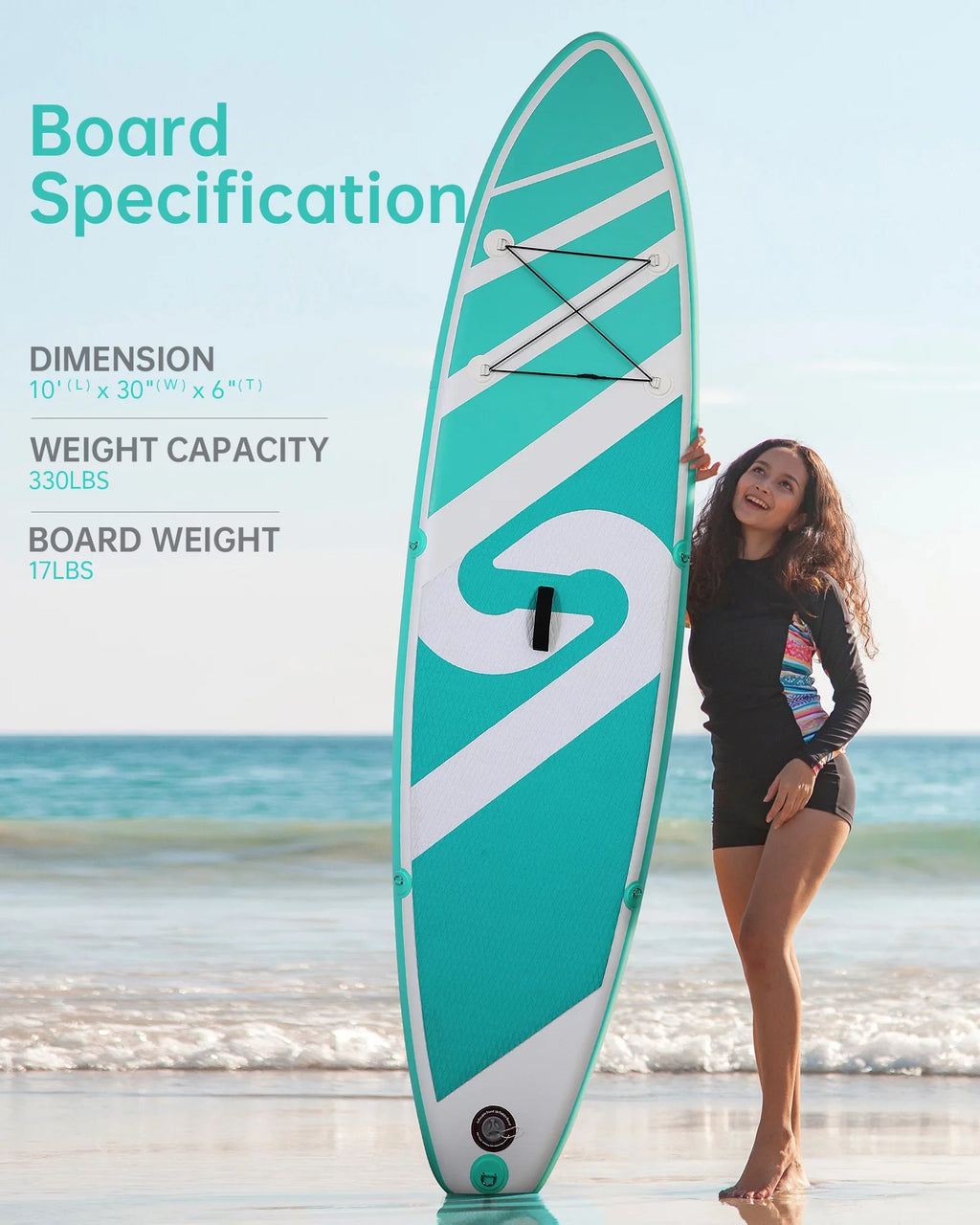 SUP with 120"x30"x6" for &