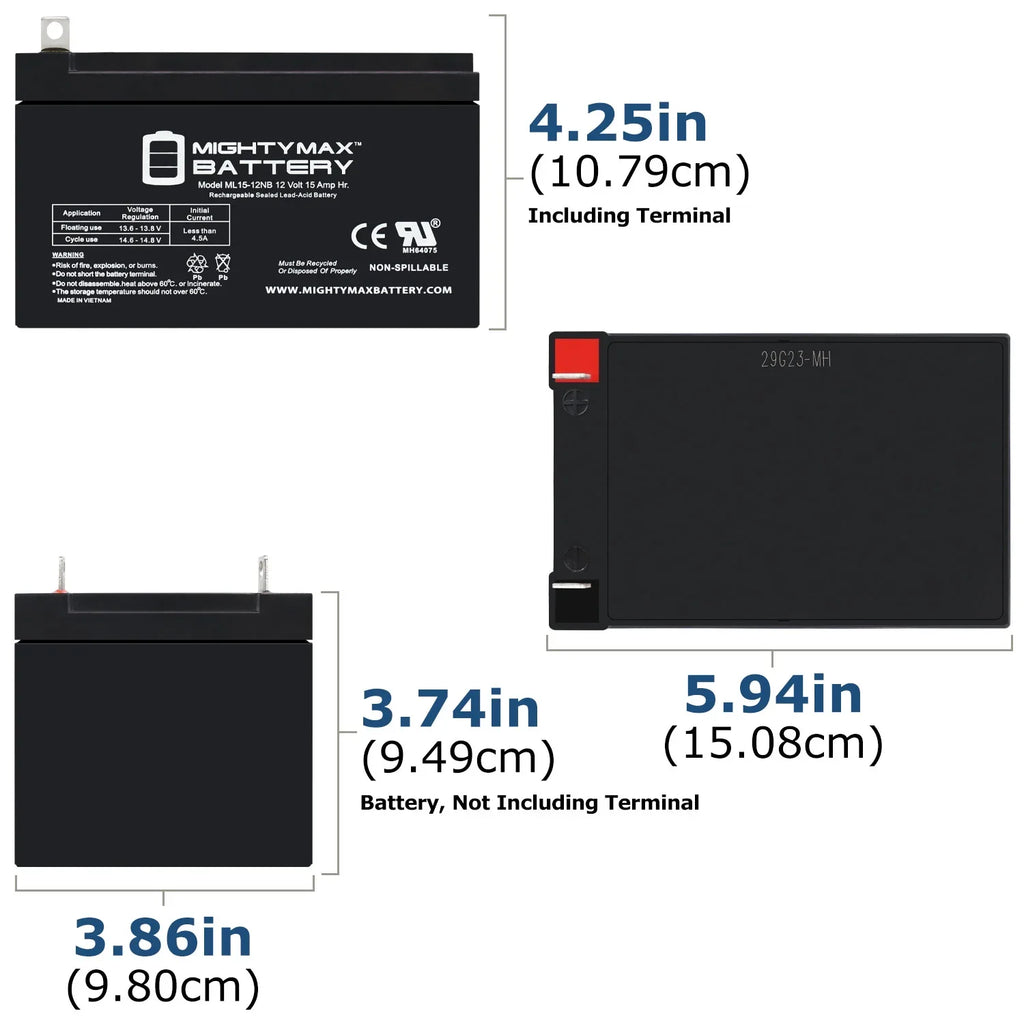 ML15-12NB 12V 15AH with 500W - 10