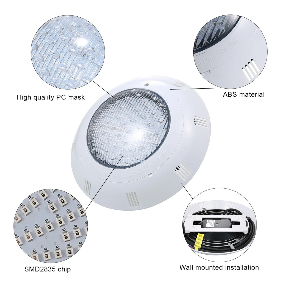 AC12V 45W LED RGB 7 IP68 with
