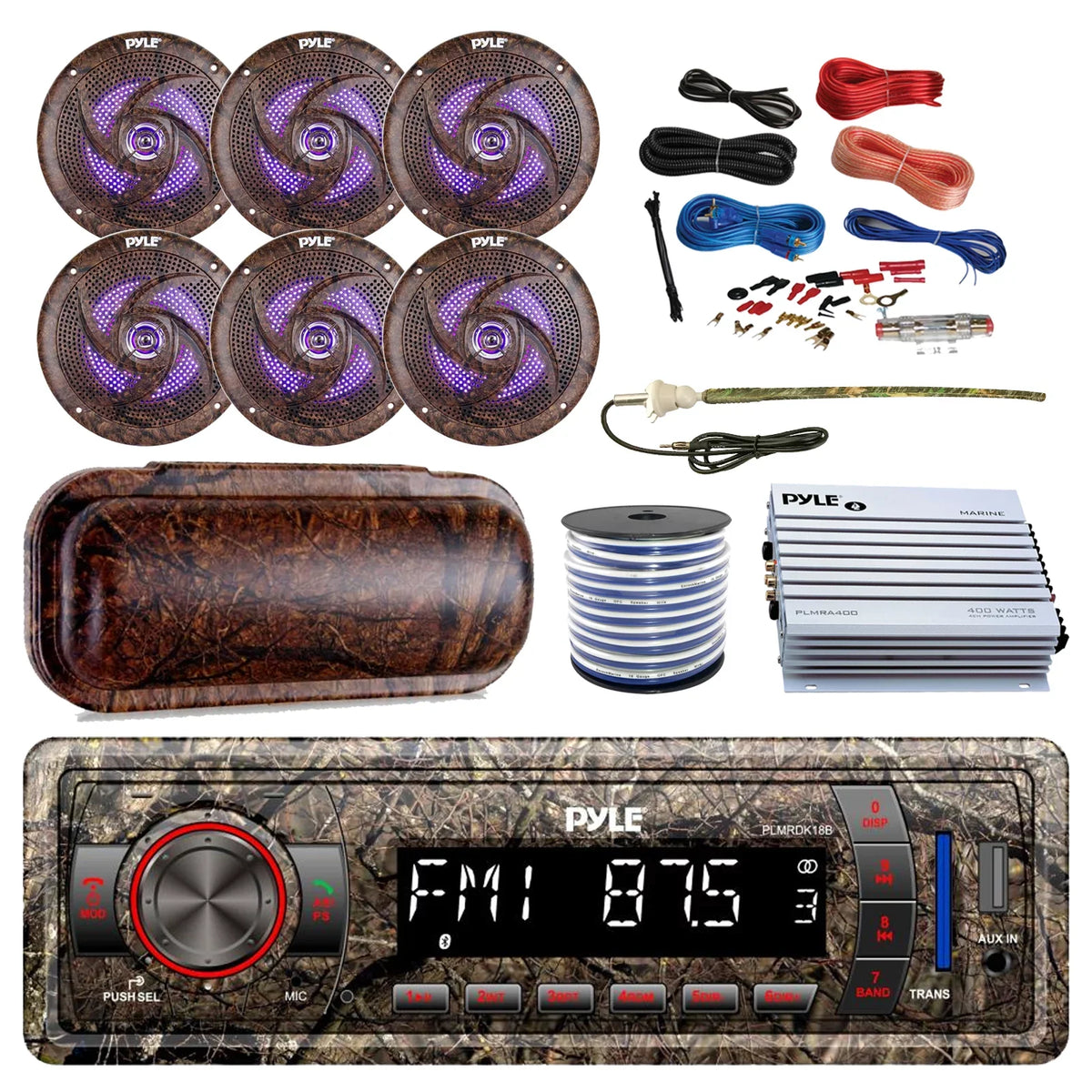 DIN MP3 USB AUX AM/FM , 6x 6.5" LED , 4- , , , 18- 50 ,